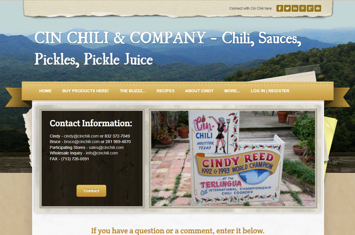 New Wholesale Website for Cin Chili & Company